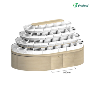 رف دائري لسلسلة Ecobox G008 مع صناديق Ecobox السائبة يعرض سوبر ماركت المواد الغذائية السائبة